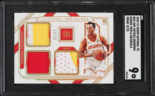 2020 National Treasures Triple Prime Onyeka Okongwu ROOKIE PATCH /25 #RM3-ONY SGC 9 MINT