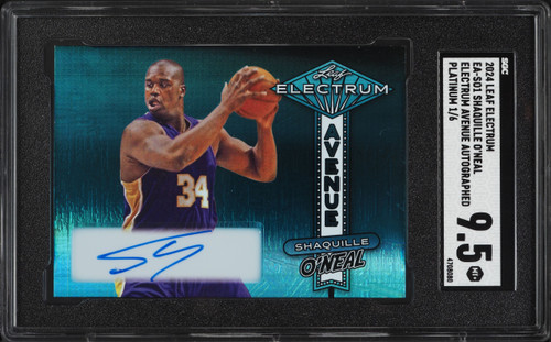 2024 Leaf Electrum Avenue Platinum Shaquille O'Neal AUTO 1/6 #EA-SO1 SGC 9.5 MINT+