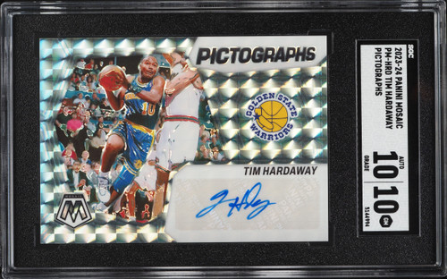 2023 Panini Mosaic Pictographs Tim Hardaway AUTO #PM-HRD SGC 10 GEM MINT