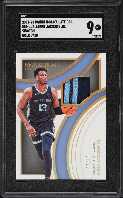 2021 Immaculate Collection Swatch Gold Jaren Jackson Jr. PATCH /10 #IHS-JJG SGC 9 MINT