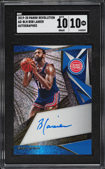 2019 Panini Revolution Bob Lanier AUTO #AG-BLN SGC 10 GEM MINT