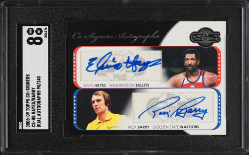 2008 Topps Co-Signers Dual Elvin Hayes Rick Barry AUTO /240 #CS-HB SGC 8 NM-MT