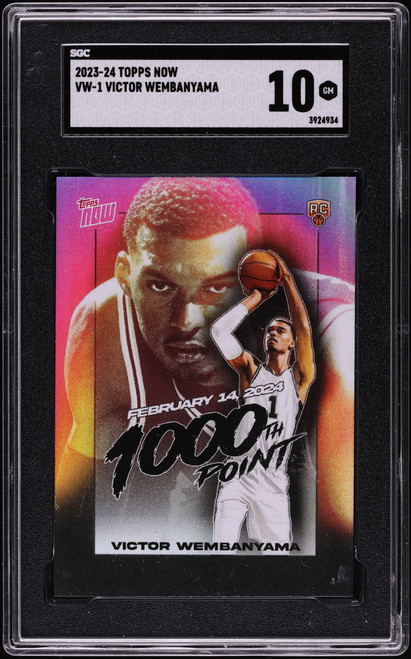 2023 Topps Now Victor Wembanyama ROOKIE #VW-1 SGC 10 GEM MINT