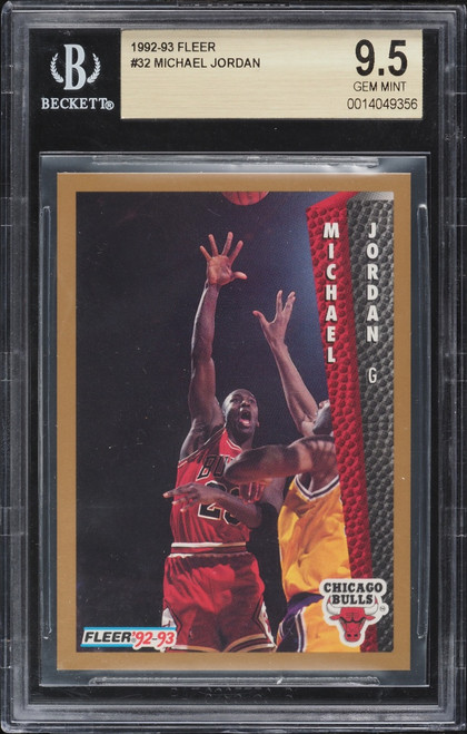 1992 Fleer Basketball Michael Jordan #32 BGS 9.5 GEM MINT