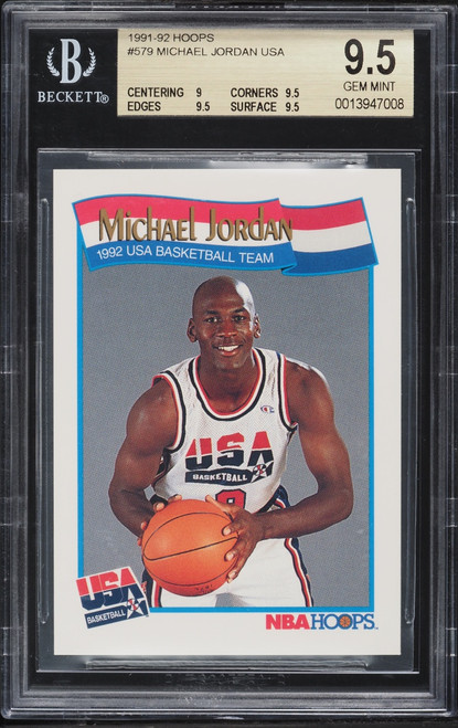 1991 Hoops USA Michael Jordan #579 BGS 9.5 GEM MINT