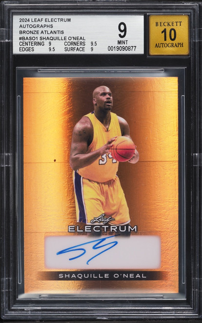 2024 Leaf Electrum Bronze Atlantis Shaquille O'Neal AUTO #BA-SO1 BGS 9 MINT