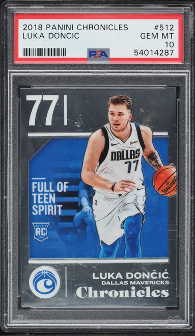 2018 Panini Chronicles Luka Doncic ROOKIE #512 PSA 10 GEM MINT