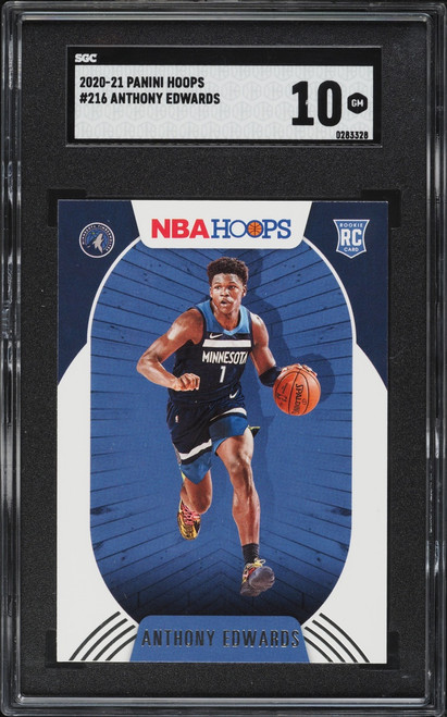 2020 Hoops Anthony Edwards ROOKIE #216 SGC 10 GEM MINT