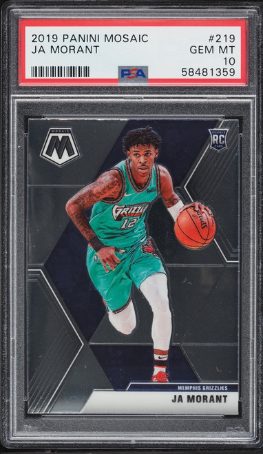 2019 Panini Mosaic Prizm Ja Morant ROOKIE #219 PSA 10 GEM MINT