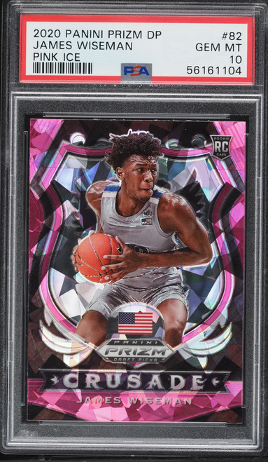 2020 Panini Prizm Draft Picks Pink Ice James Wiseman ROOKIE #82 PSA 10 GEM MINT