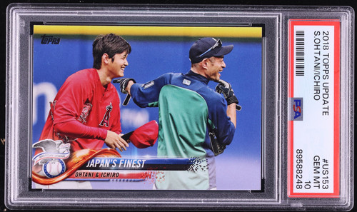 2018 Topps Update Ichiro & Shohei Ohtani ROOKIE #US153 PSA 10 GEM MINT