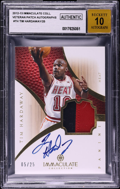 2012 Immaculate Collection Veteran Tim Hardaway PATCH AUTO /25 #TH BGS AUTH