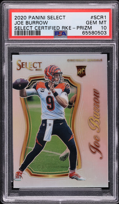 2020 Select Certified Prizm Joe Burrow ROOKIE #SCR1 PSA 10 GEM MINT