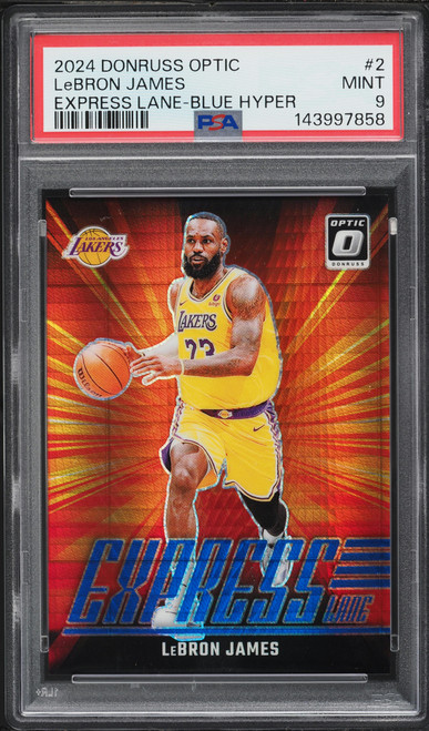 2024 Donruss Optic Express Lane Blue Hyper LeBron James /175 #2 PSA 9 MINT