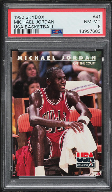 1992 Skybox USA Basketball Michael Jordan #41 PSA 8 NM-MT