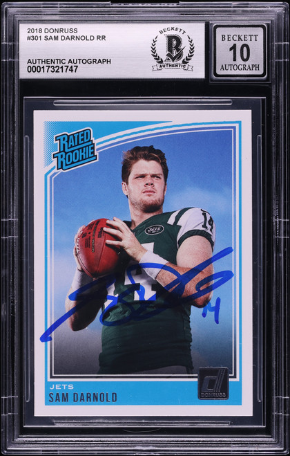 2018 Donruss Football Sam Darnold ROOKIE AUTO #301 BAS BGS AUTH