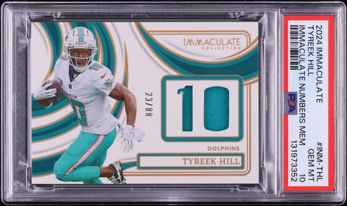 2024 Immaculate Collection Immaculate Numbers Tyreek Hill PATCH /88 #INM-THL PSA 10 GEM MINT