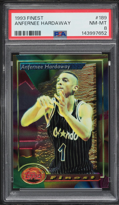 1993 Finest Basketball Anfernee Hardaway ROOKIE #189 PSA 8 NM-MT