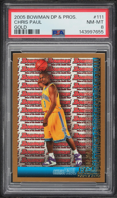 2005 Bowman Draft Picks & Prospects Gold Chris Paul ROOKIE #111 PSA 8 NM-MT