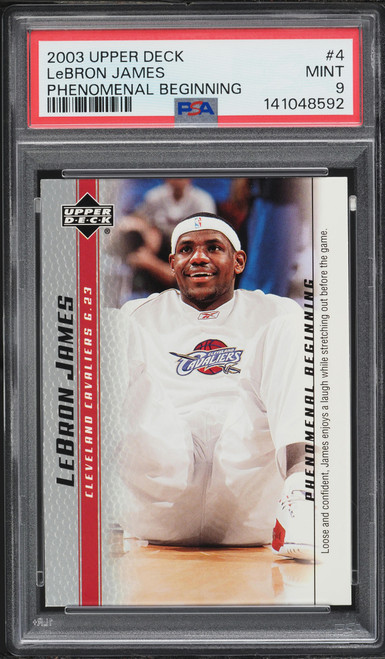 2003 Upper Deck Phenomenal Beginning LeBron James ROOKIE #4 PSA 9 MINT