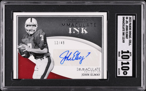 2022 Immaculate Collection Collegiate Immaculate Ink John Elway AUTO /49 #IN-JEL SGC 10 GEM