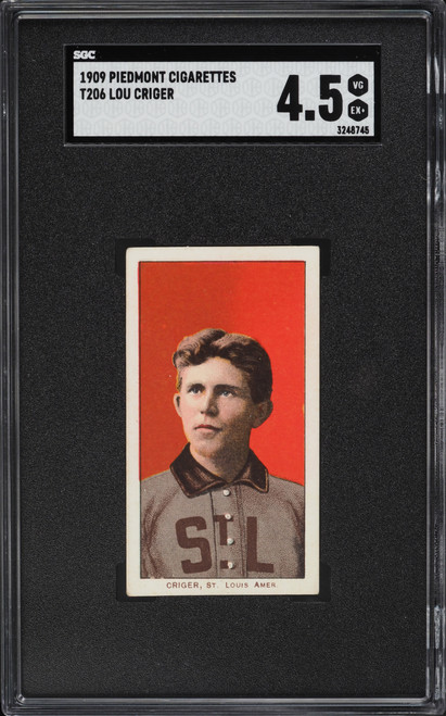 1909-11 T206 Lou Criger SGC 4.5 VGEX+