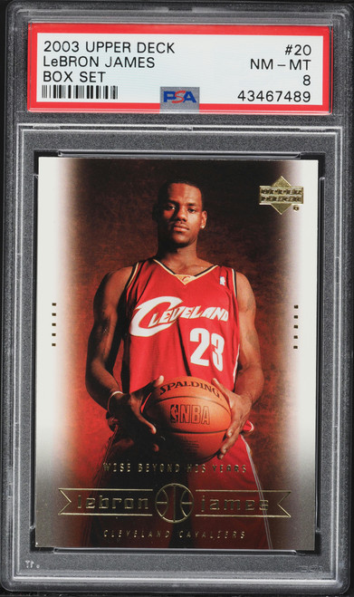 2003 Upper Deck Box Set LeBron James ROOKIE #20 PSA 8 NM-MT