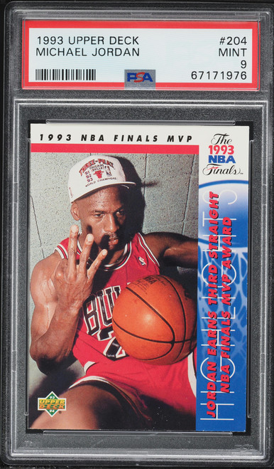 1993 Upper Deck Basketball Michael Jordan #204 PSA 9 MINT