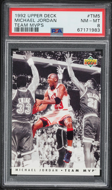 1992 Upper Deck Team MVP's Michael Jordan #TM5 PSA 8 NM-MT
