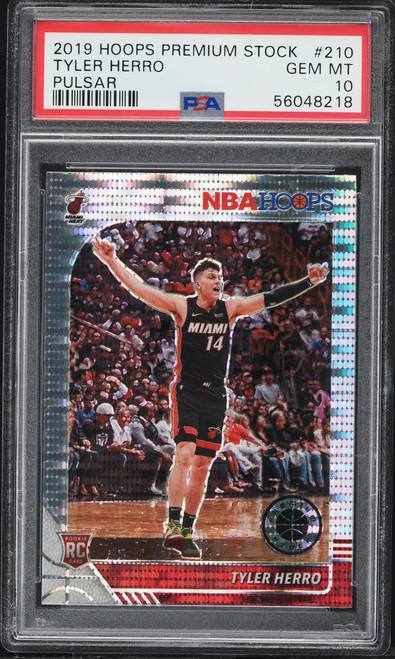 2019 Hoops Premium Stock Pulsar Tyler Herro ROOKIE #210 PSA 10 GEM MINT