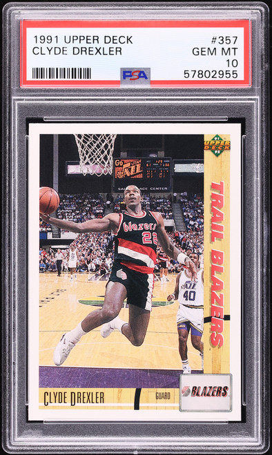 1991 Upper Deck Basketball Clyde Drexler #357 PSA 10 GEM MINT