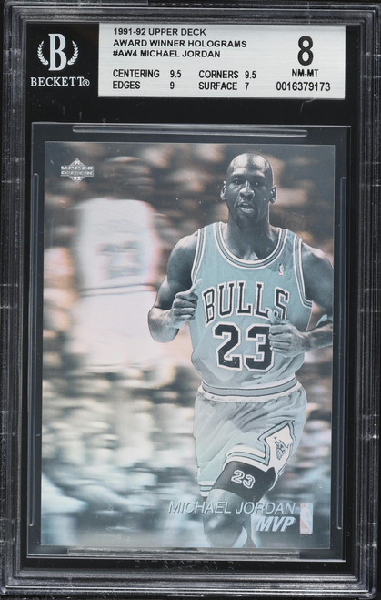 1991 Upper Deck Award Winner Holograms Michael Jordan #AW4 BGS 8 NM-MT