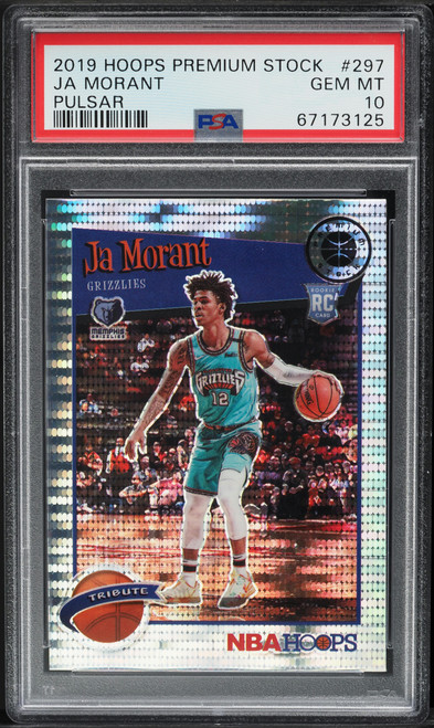 2019 Hoops Premium Stock Pulsar Ja Morant ROOKIE #297 PSA 10 GEM MINT