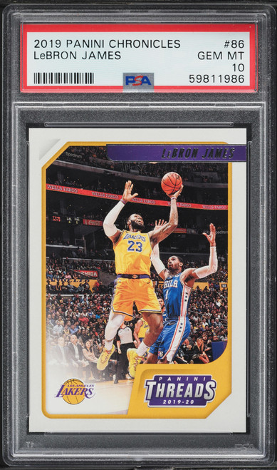 2019 Panini Chronicles Threads LeBron James #86 PSA 10 GEM MINT