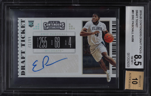 2019 Panini Contenders Draft Ticket Eric Paschall ROOKIE RC AUTO /99 BGS 8.5