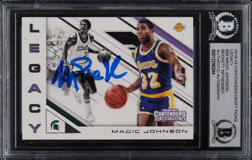 2018 Panini Contenders Draft Picks Legacy Magic Johnson AUTO #26 BGS AUTH