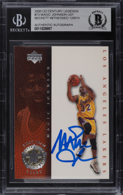 2000 Upper Deck Century Legends Magic Johnson AUTO #73 BGS AUTH