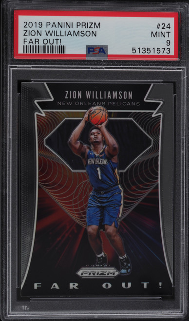 2019 Panini Prizm Far Out! Zion Williamson ROOKIE RC #24 PSA 9 MINT