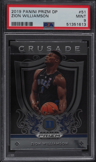 2019 Panini Prizm Draft Picks Zion Williamson ROOKIE RC #51 PSA 9 MINT