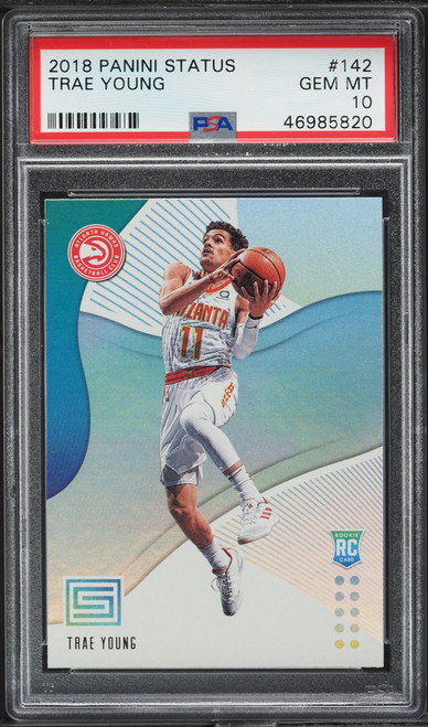 2018 Panini Status Trae Young ROOKIE #142 PSA 10 GEM MINT