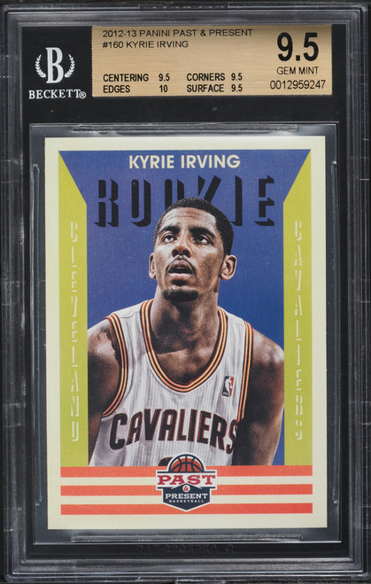 2012 Panini Past & Present Kyrie Irving ROOKIE #160 BGS 9.5 GEM MINT