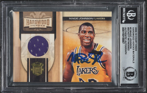 2009 Court Kings Hardwood Heroes Magic Johnson PATCH AUTO /299 #2 BGS AUTH