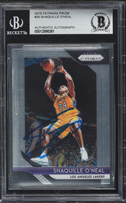 2018 Panini Prizm Shaquille O'Neal AUTO #35 BAS BGS AUTH