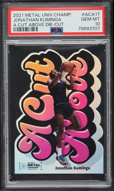 2021 Metal Universe Champions A Cut Above Die-Cut Jonathan Kuminga ROOKIE PSA 10