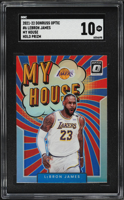 2021 Donruss Optic My House Holo Prizm LeBron James #6 SGC 10 GEM MINT