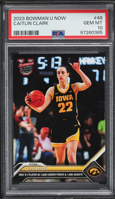 2023 Bowman U Now Caitlin Clark ROOKIE #48 PSA 10 GEM MINT