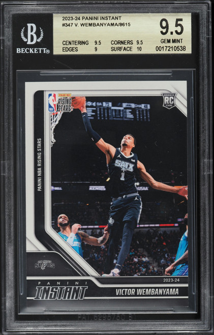 2023 Panini Instant Victor Wembanyama ROOKIE #347 BGS 9.5 GEM MINT (9.5/9.5/9/10) front