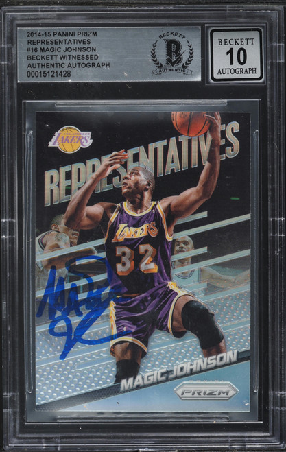 2014 Panini Prizm Representatives Magic Johnson AUTO #16 BGS AUTH