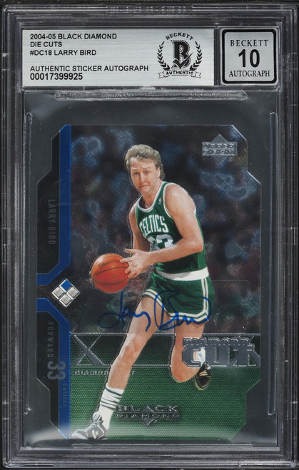 2004 Black Diamond Die Cuts Larry Bird AUTO #DC18 BGS AUTH