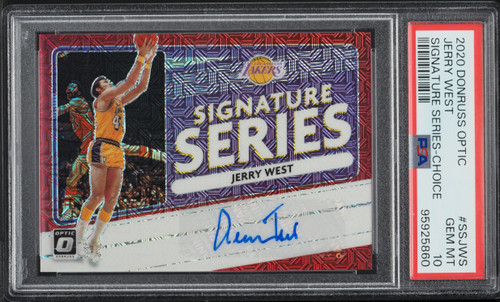 2020 Donruss Optic Choice Jerry West AUTO #SS-JWS PSA 10 GEM MINT